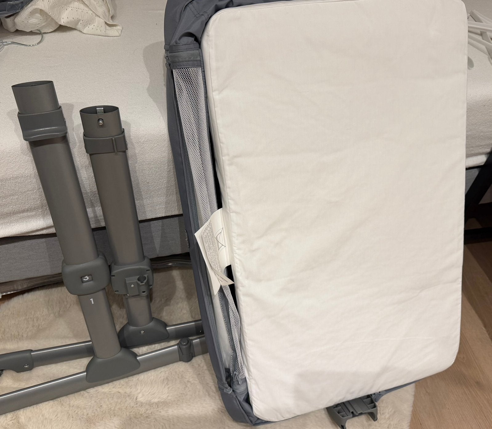 Chicco next2me grijs, Kinderen en Baby's, Ophalen, Zo goed als nieuw, Wieg