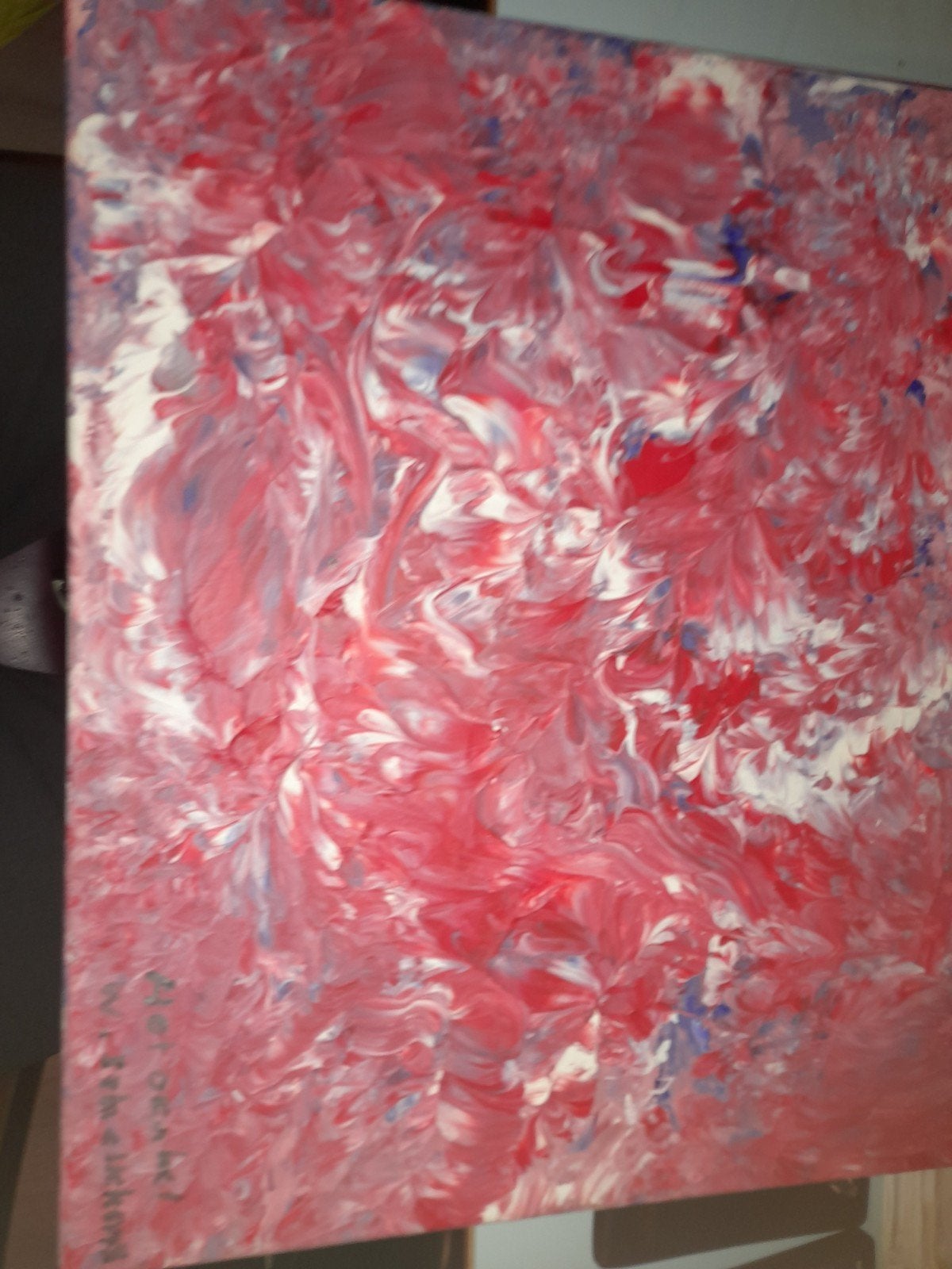 schilderij Acryl op doek het orakel magma 70 bij 50 cm, Ophalen