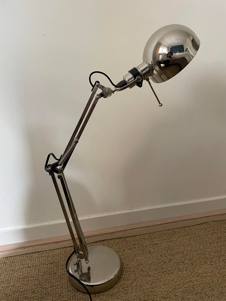 IKEA FORSÅ bureaulamp Verstelbare tafellamp, chroom, Ophalen, Gebruikt, Metaal, 75 cm of meer