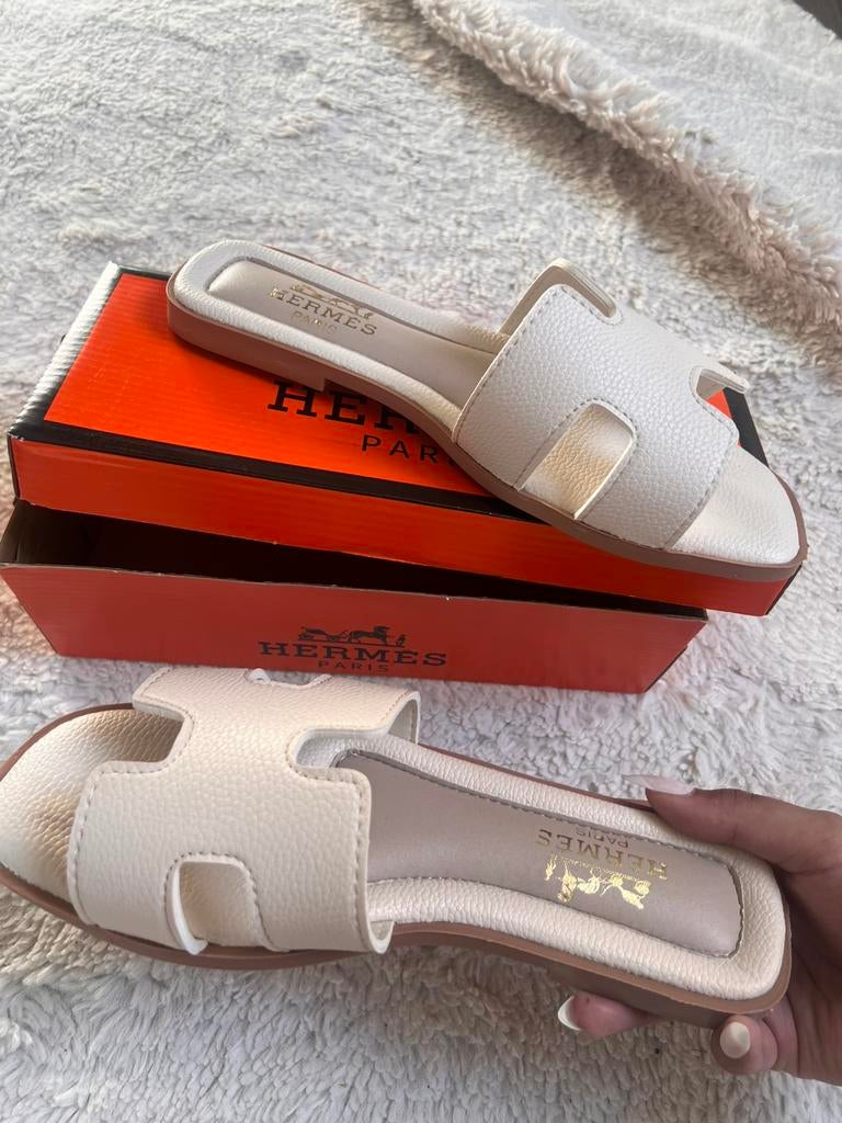 Slippers hermes, Verzenden, Nieuw, Wit