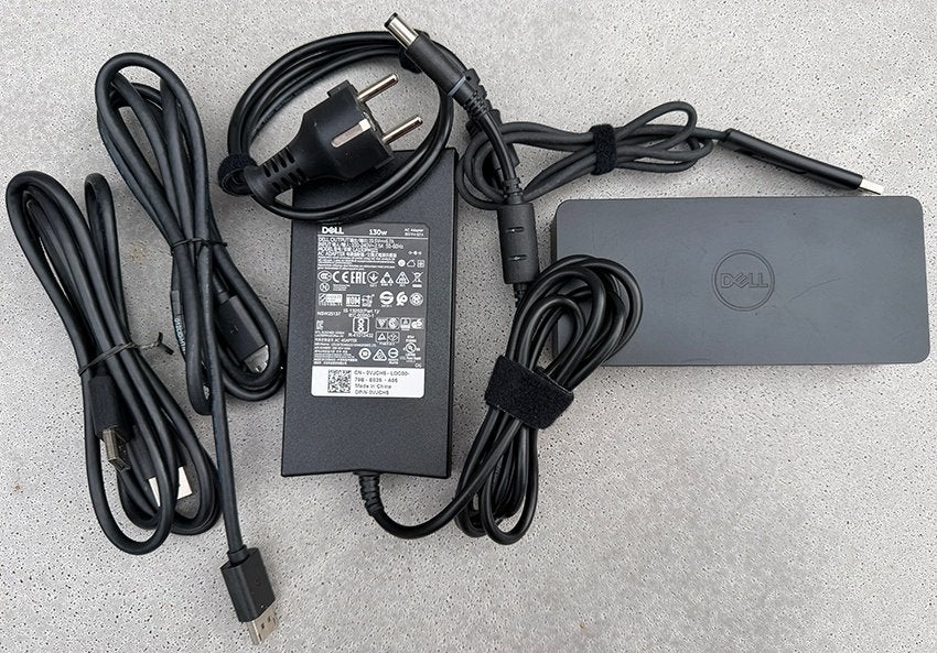 Dell D6000, USB-C / USB-A, Dockingstation, Computers en Software, Ophalen, Docking station, Refurbished, Laptop