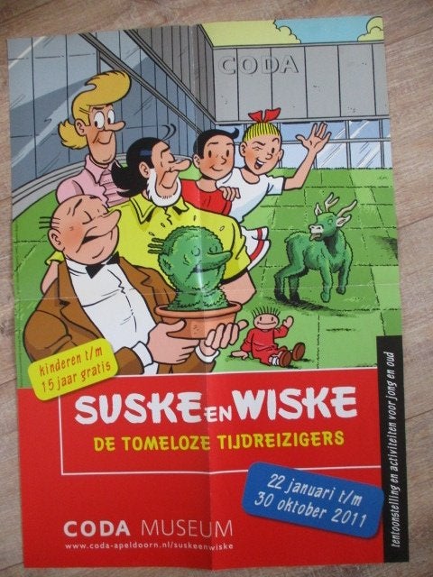 adv10400 suske en wiske poster 6, Ophalen, Suske en Wiske, Gebruikt, Plaatje, Poster of Sticker