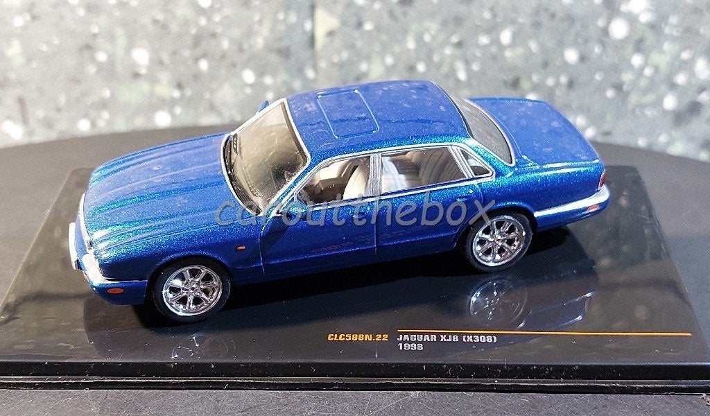 Jaguar XJ8 1998 blauw 1:43 Ixo V1145, Verzenden, Nieuw, Auto, Overige merken