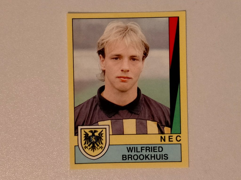 Wilfried Brookhuis NEC Panini voetbal 90 1990 plaatje 131, Ophalen of Verzenden, Gebruikt, Auto's