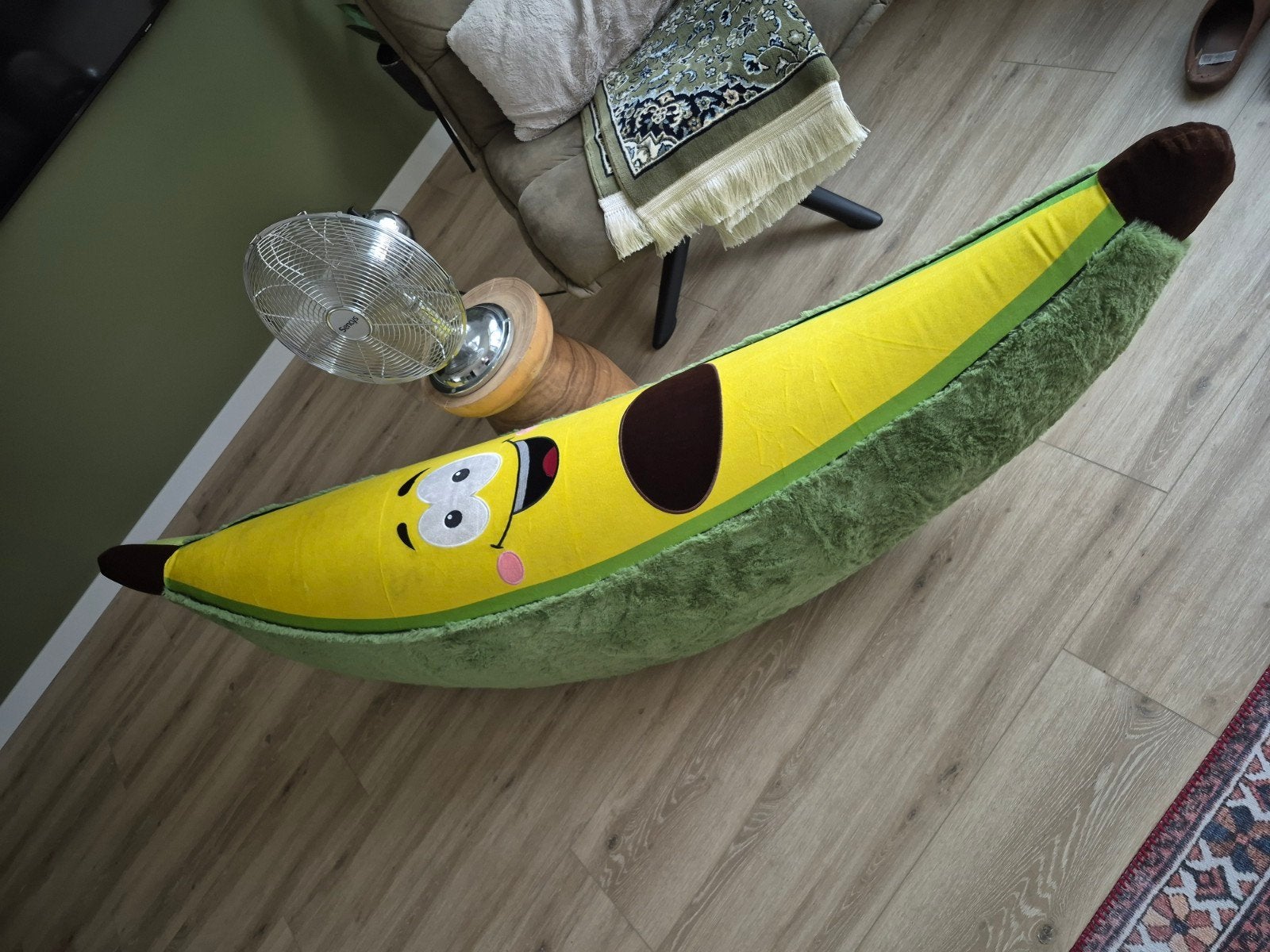 Gigantische opblaasbare pluche banaan Efteling (nieuw), Overige merken, Overige karakters, Overige typen, Nieuw