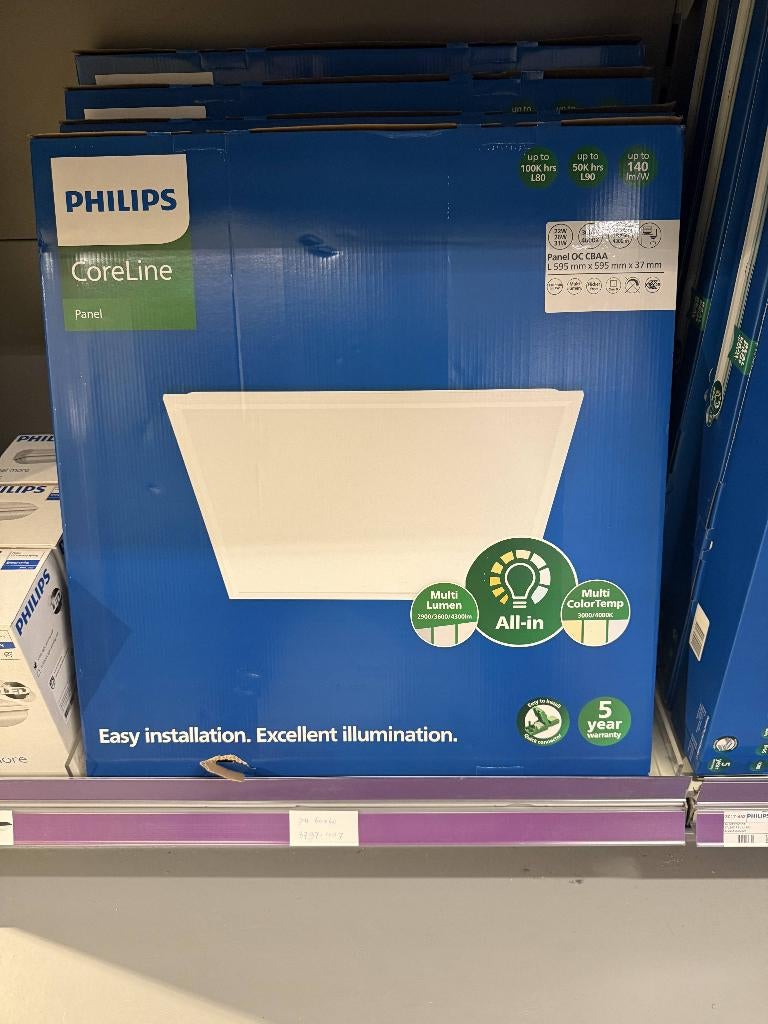 Philips Coreline led panel 60 x 60  2 x + opbouwframe, Ophalen, Zo goed als nieuw