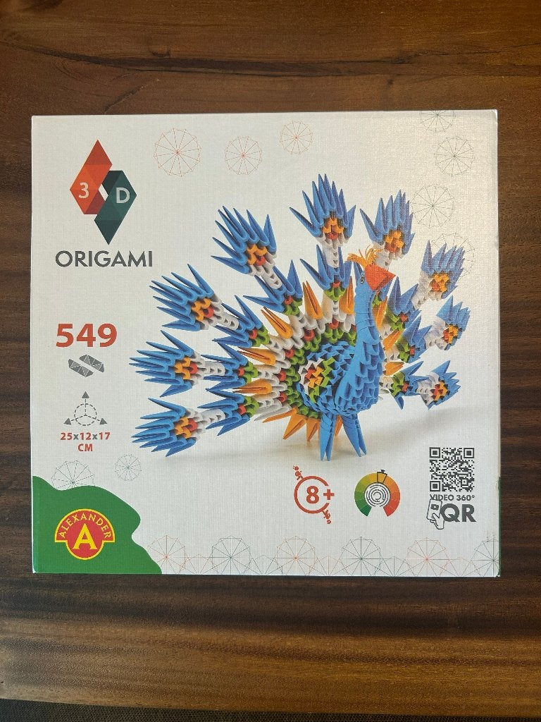 Alexander Toys ORIGAMI 3D Peacock knutselset NIEUW!, Ophalen of Verzenden, Nieuw, Knutselen