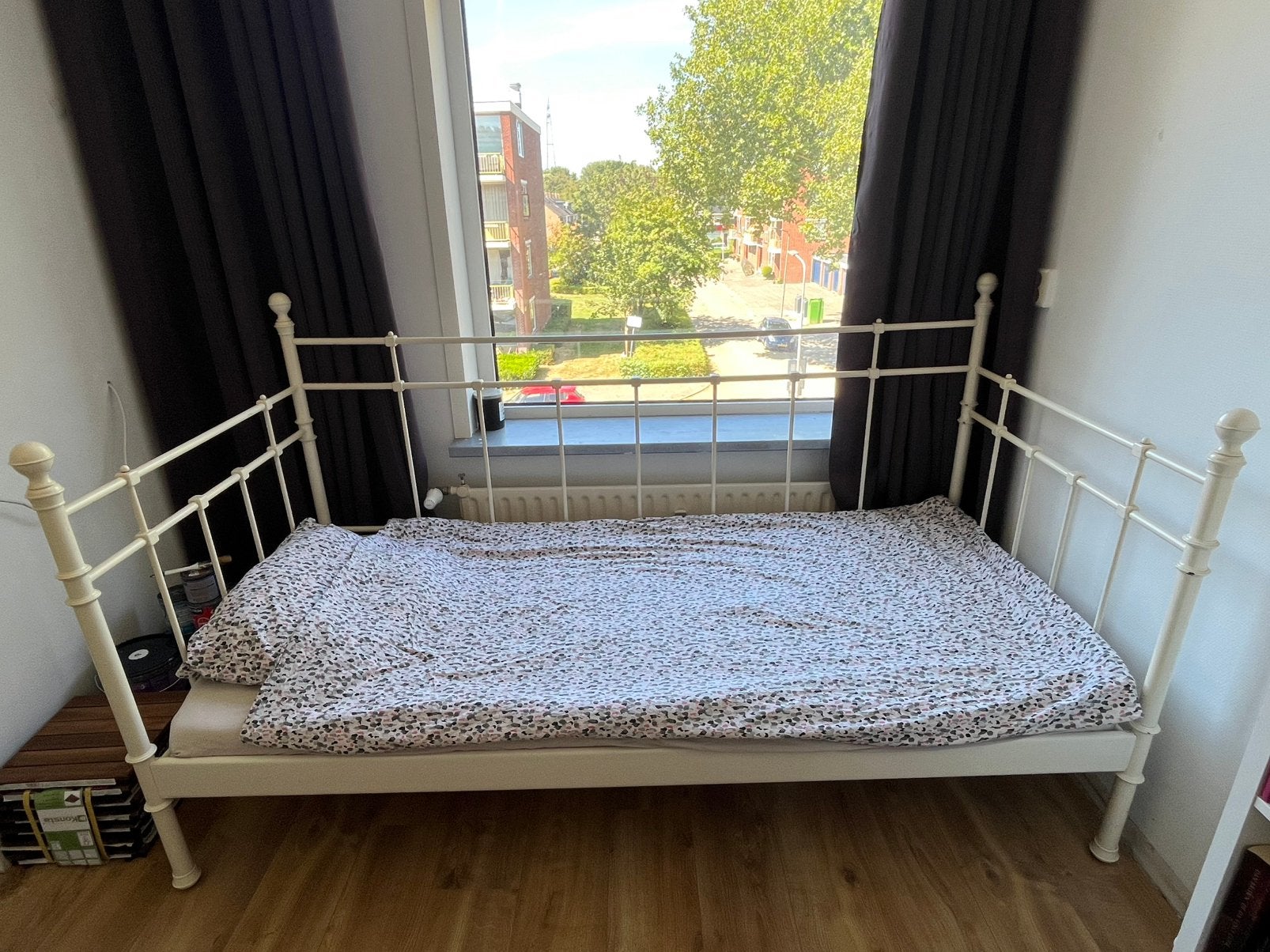 1 persoons bed, Ophalen, Gebruikt, 90 cm, Eenpersoons