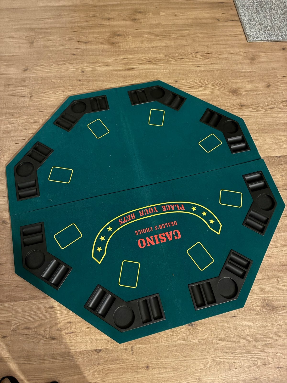 Complete Pokerset met Opvouwbare Pokertafel en Koffer, Hobby en Vrije tijd, Vijf spelers of meer, Ophalen, Gebruikt, Reisspel