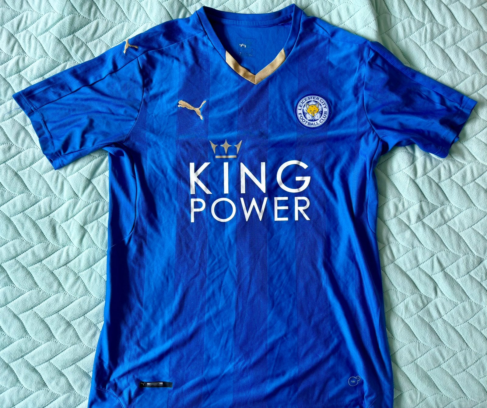 Puma Leicester City 2016 voetbalshirt origineel blauw XL, Ophalen of Verzenden, Zo goed als nieuw, Buitenlandse clubs, Shirt