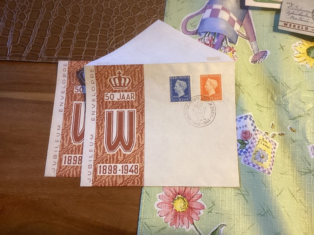 No4333 Voorloper Wilhelmina  Ned. Indie 31-3-1948 Heb ook Ne, Postzegels en Munten, Ophalen of Verzenden, Onbeschreven, Nederland