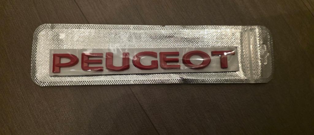 NIEUWE PEUGEOT TEKST ROOD, Ophalen of Verzenden, Nieuw