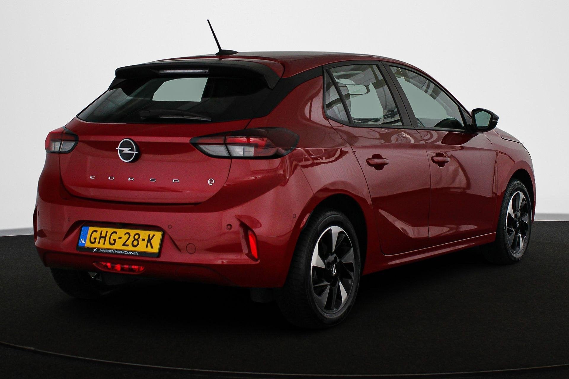 Opel Corsa Electric 50 kWh Camera Dodehoek Clima Apple CarPl, Auto's, Gebruikt, Zwart, Origineel Nederlands, Rood