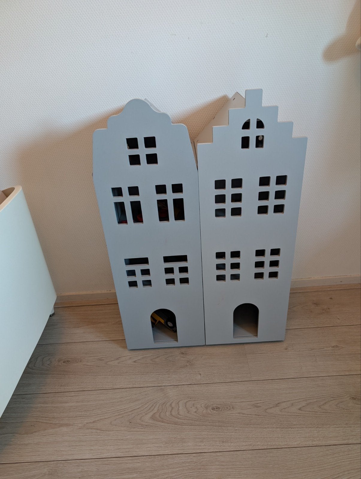 Hema grachtenpanden/huisjes om te spelen, Grijs, Ophalen, Gebruikt, Hema