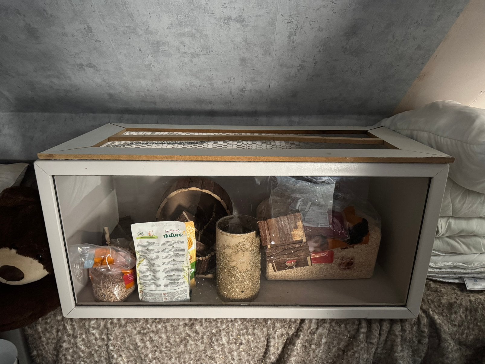 Zelfgemaakte hamsterkooi (125€.), Dieren en Toebehoren, Kooi, Minder dan 75 cm, Zo goed als nieuw, Hamster