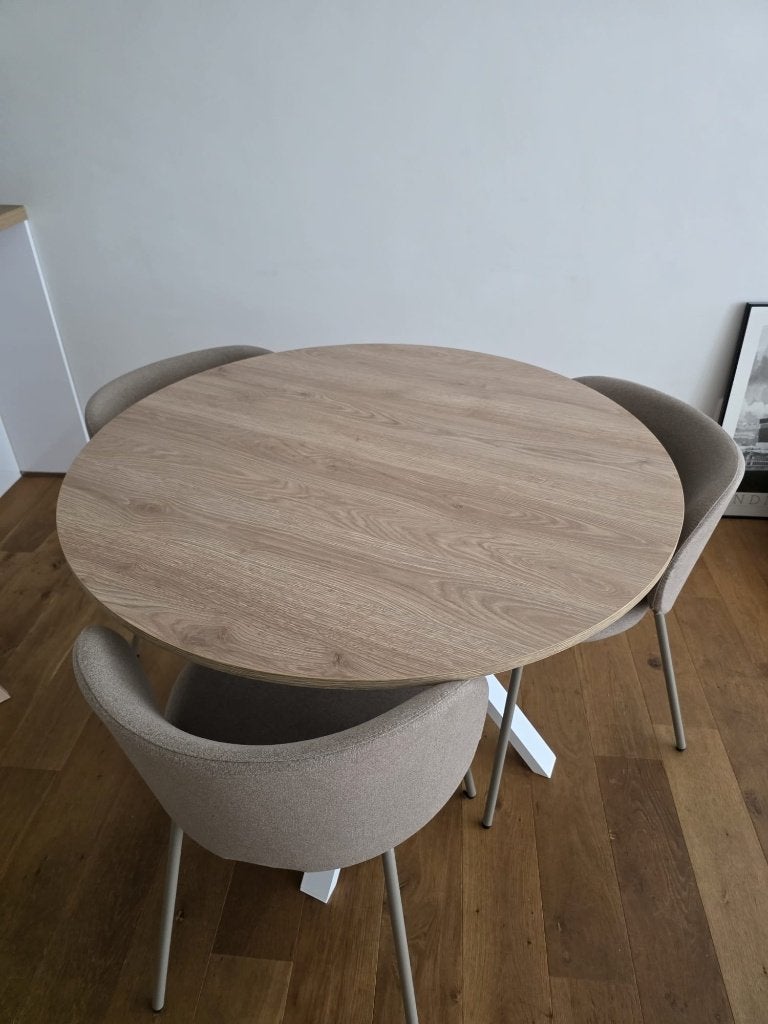 Ikea Mariedamm tafel en Krylbo stoelen (alles nieuw), Ophalen, Zo goed als nieuw, Modern - Scandinavisch, Drie personen