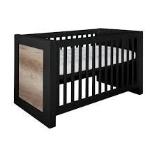 Kidsmill Ledikant Long Island Zwart/Hout, Ophalen, Zo goed als nieuw, Ledikant