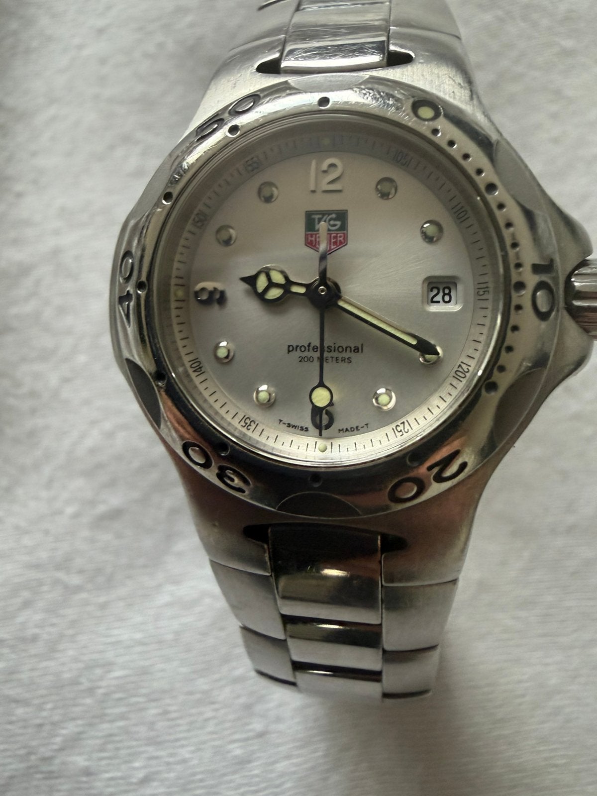 Tag heuer profesonal dames horloge, Verzenden, Zo goed als nieuw, Staal, Overige merken