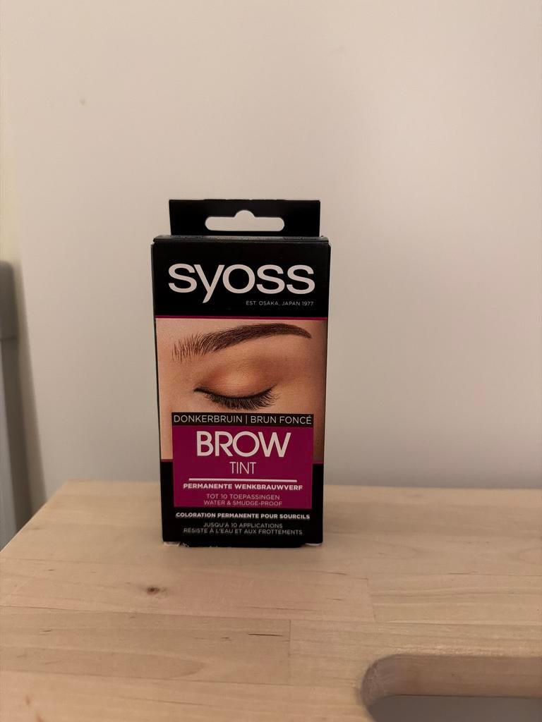 Syoss Wenkbrauwverf Donkerbruin - Nieuw & Ongebruikt, Ogen, Bruin, Nieuw, Ophalen of Verzenden