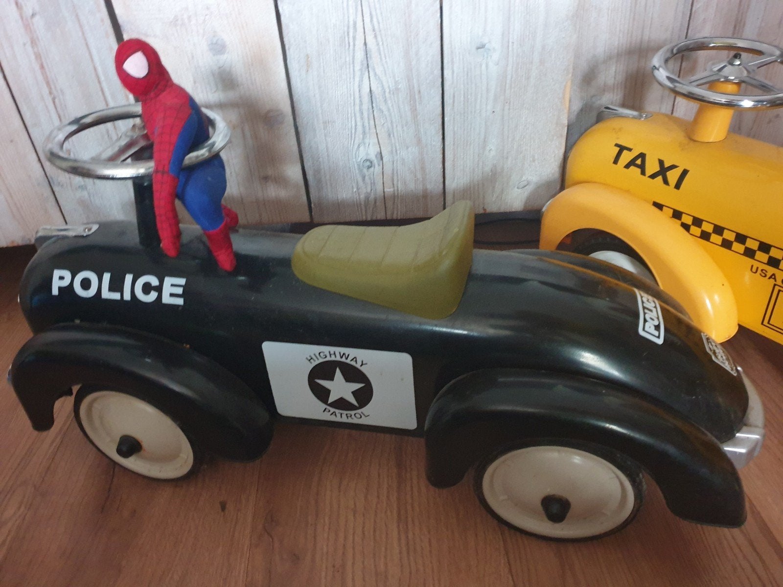 retro zwarte politie loop auto, Ophalen of Verzenden, Zo goed als nieuw