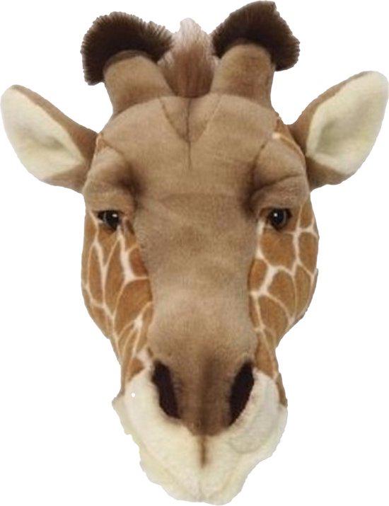 Prachtige giraf dierenkop hoofd wandhanger pluche Bibib, Ophalen of Verzenden, Wanddecoratie