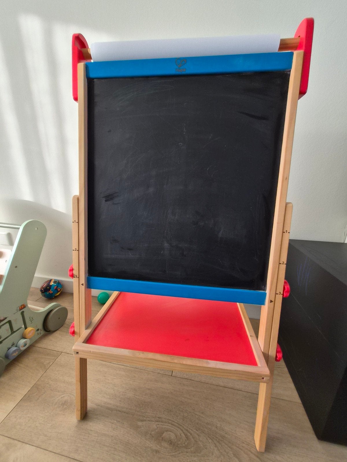 Hape Houten Tekenbord / Schoolbord met Papierrol, Ophalen, Gebruikt, Knutselen