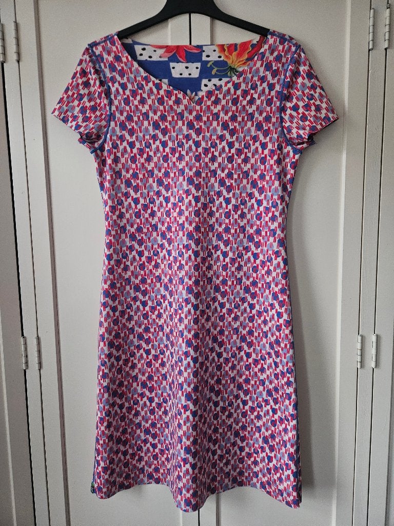 Lizzy & Coco reversible jurk maat L(40) zgan, Kleding | Dames, Jurken, Overige kleuren, Maat 42/44 (L), Ophalen of Verzenden, Boven de knie