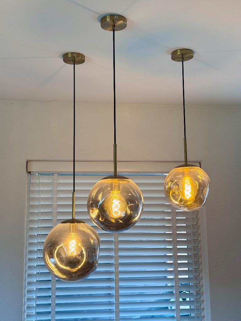 Set van 3 lampen voor slechts 55 euro, Ophalen, Nieuw, Glas, 75 cm of meer