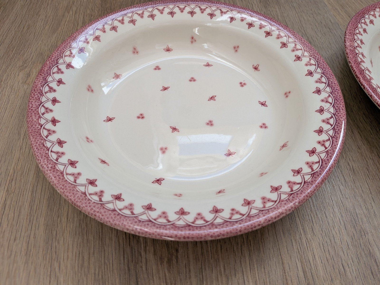 Set van 2 vintage diepe borden - New England Eit, Antiek en Kunst, Ophalen of Verzenden