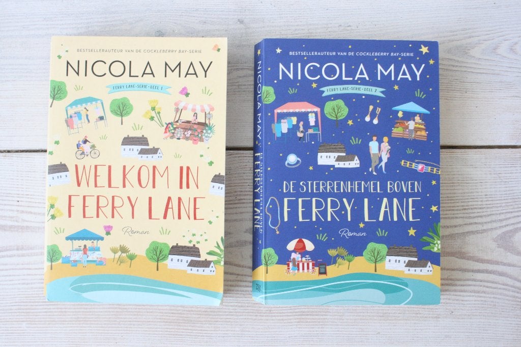 2x Nicola May: Welkom in Ferry Lane & De sterrenhemel boven, Boeken, Chicklit, Ophalen of Verzenden, Gelezen, Nicola May