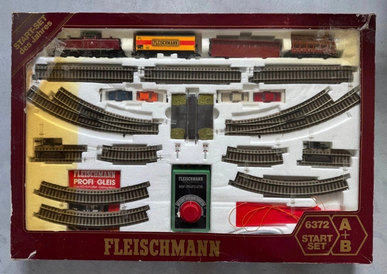 Fleischmann Startset 6372 A+B met Profi-Gleis, Gelijkstroom, Fleischmann, Ophalen of Verzenden, Analoog