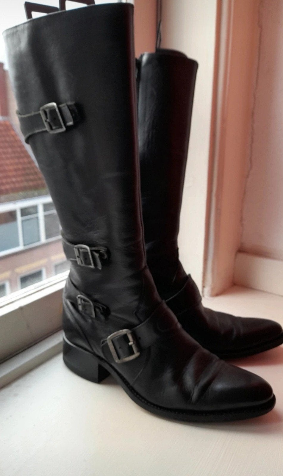 Sendra leren laarzen met gespen - Maat 39, Ophalen of Verzenden