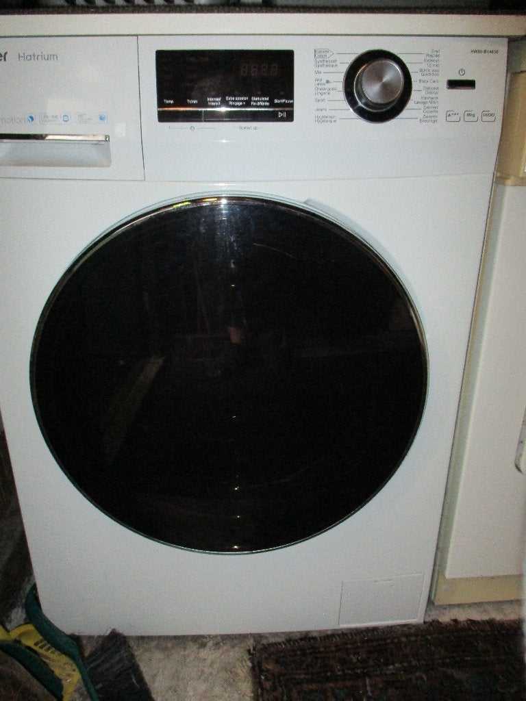 Wasmachine Haier, Ophalen, Zo goed als nieuw, Voorlader, 85 tot 90 cm