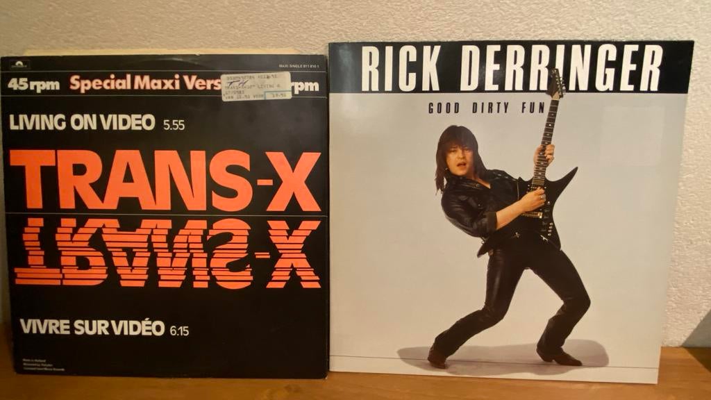 Trans-X - Living on Video & Rick Derringer - Good Dirty Fun, Ophalen of Verzenden, 1980 - 1989, Gebruikt, 12 inch
