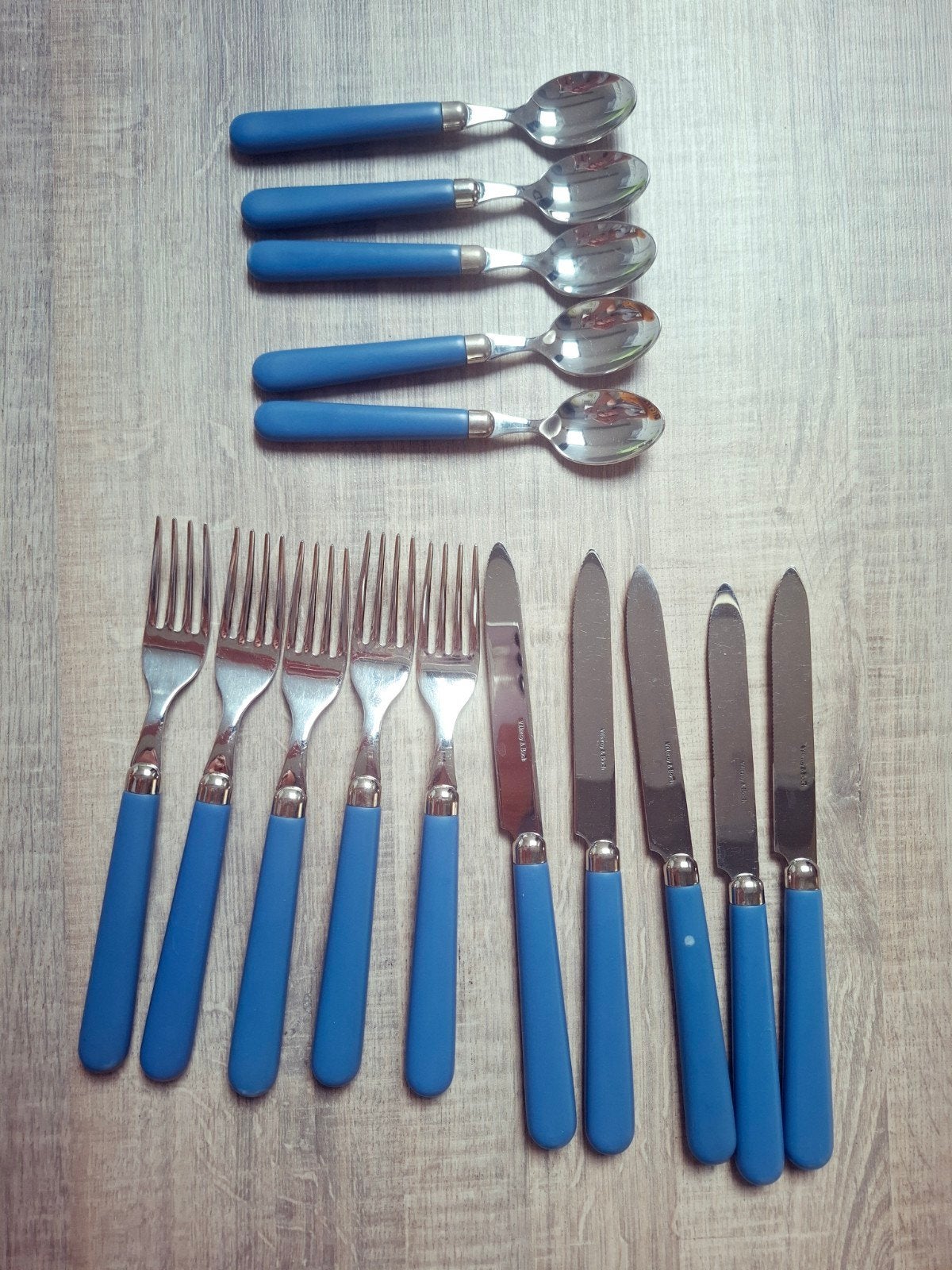 Villeroy & Boch Bestekset - 15-delig, Blauw, Ophalen of Verzenden