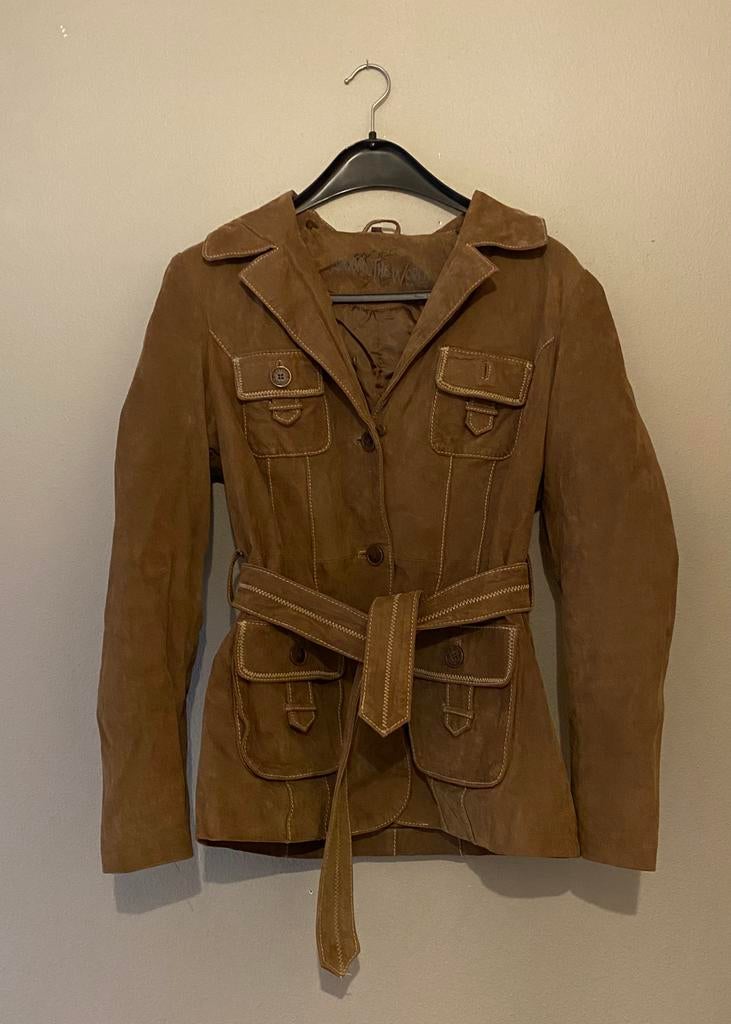 Mooie Human Nature suède jas, Kleding | Dames, Ophalen of Verzenden, Zo goed als nieuw, Bruin