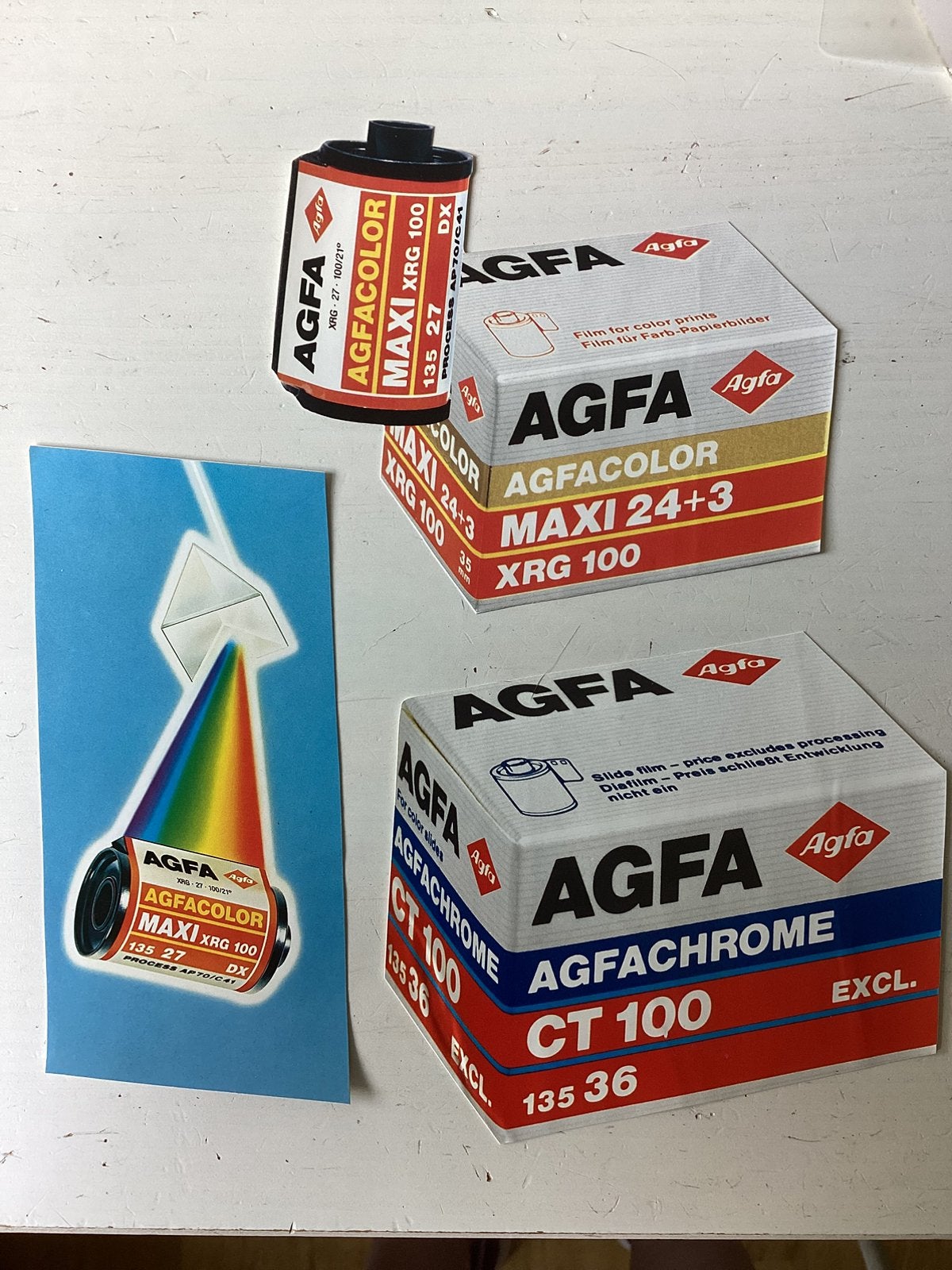 3 stickers AGFA fotorolletjes, Verzenden, Zo goed als nieuw, Merk
