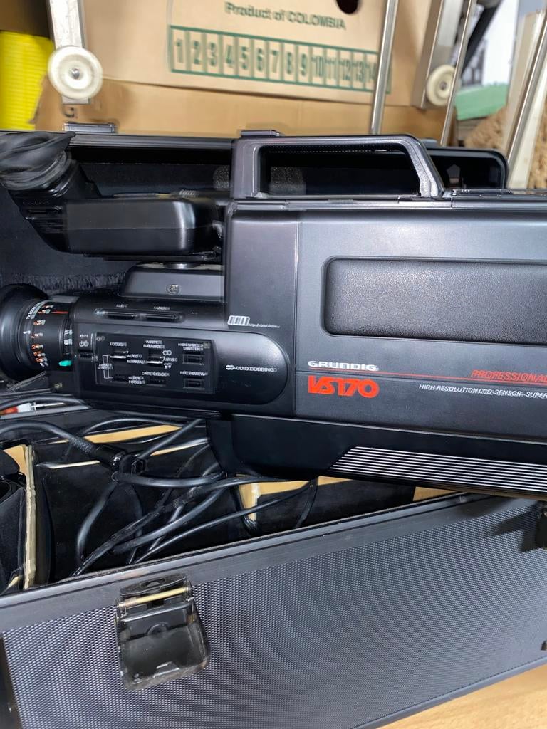 Vintage Grundig VS170 Professional Videocamera met koffer, Ophalen of Verzenden, Overige soorten, Camera