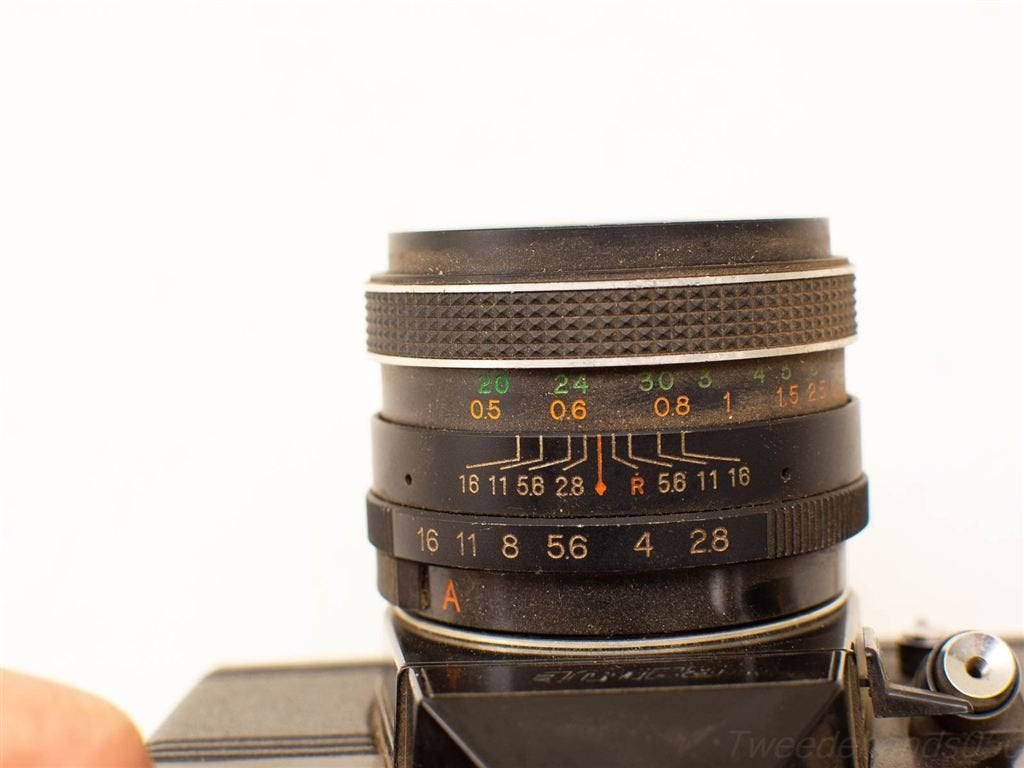 ML Beleu camera mte flitser 37007, Ophalen of Verzenden, Gebruikt, Spiegelreflex, Canon
