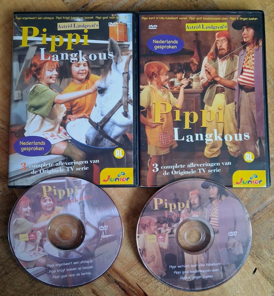 DVD Pippi Langkous  - TV serie  - Astrid Lindgren, Alle leeftijden, Ophalen of Verzenden, Tv fictie
