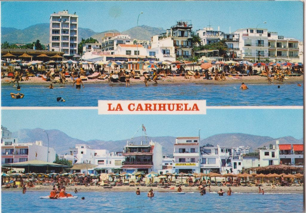 Spanje Torremolinos La Carihuela Strand, Verzenden, 1960 tot 1980, Ongelopen, Stad of Dorp