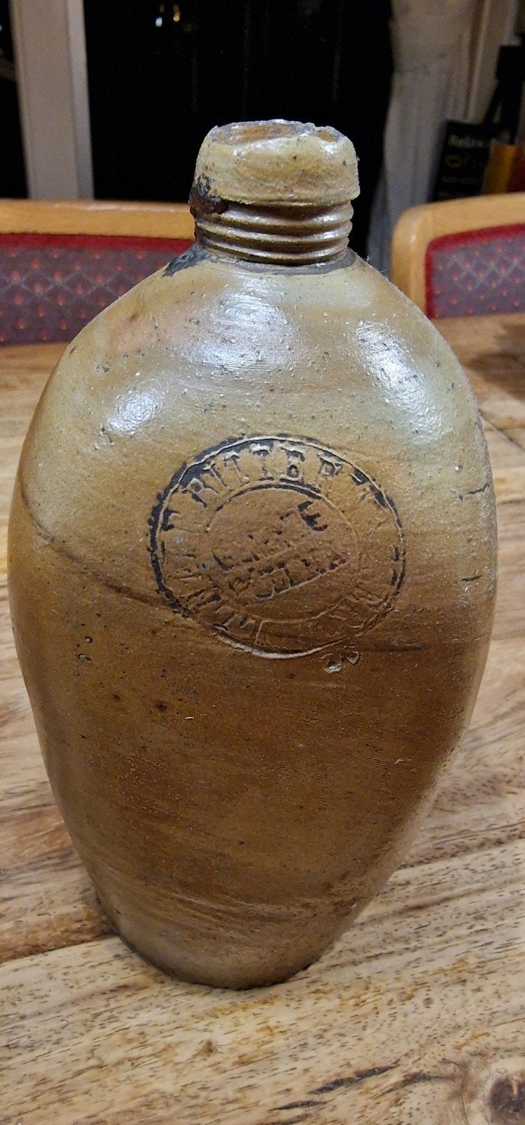 Antieke aardewerk kruik - Bitterwasser fles, Antiek en Kunst, Ophalen