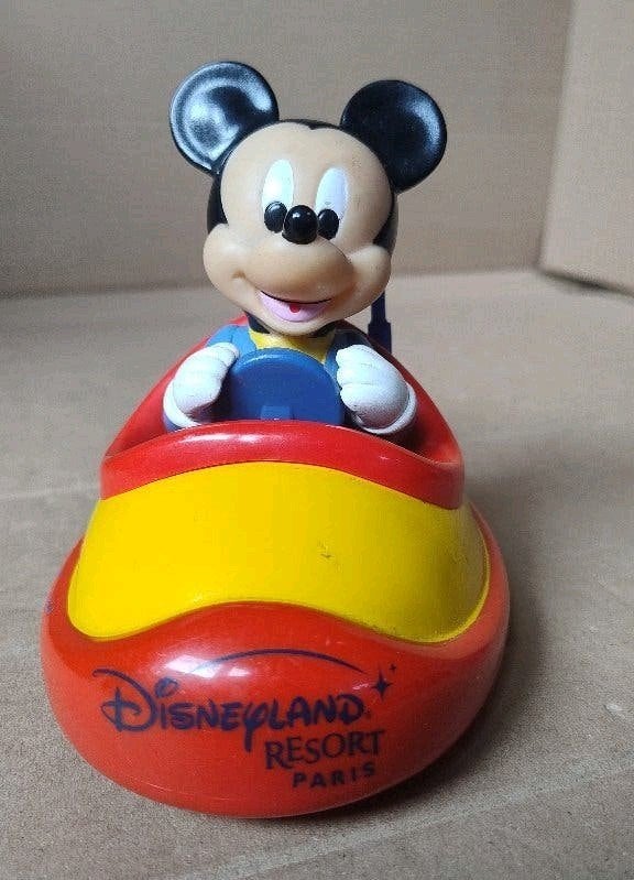Vintage Mickey Mouse Disneyland Paris botsauto jaren '90, Ophalen of Verzenden, Mickey Mouse, Zo goed als nieuw, Overige typen