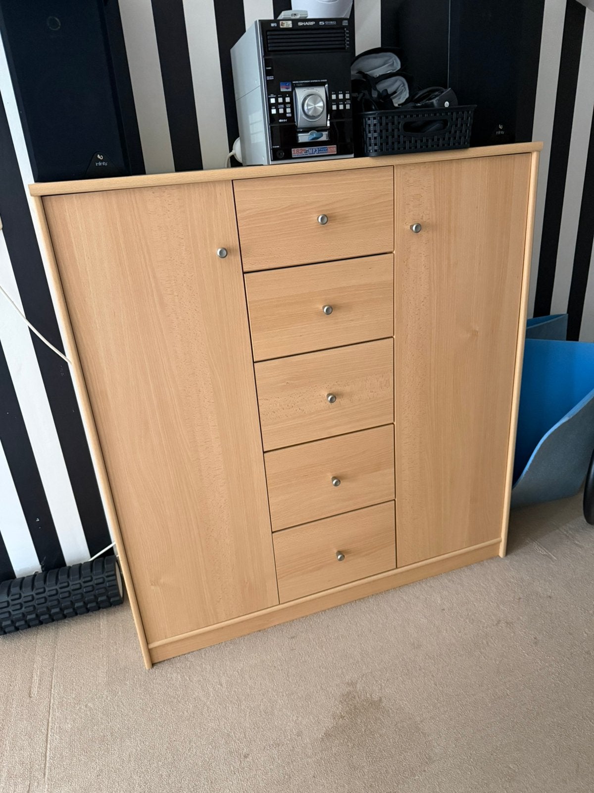 Kastje, Huis en Inrichting, Ophalen, Gebruikt, 100 tot 150 cm, Met lade(s)