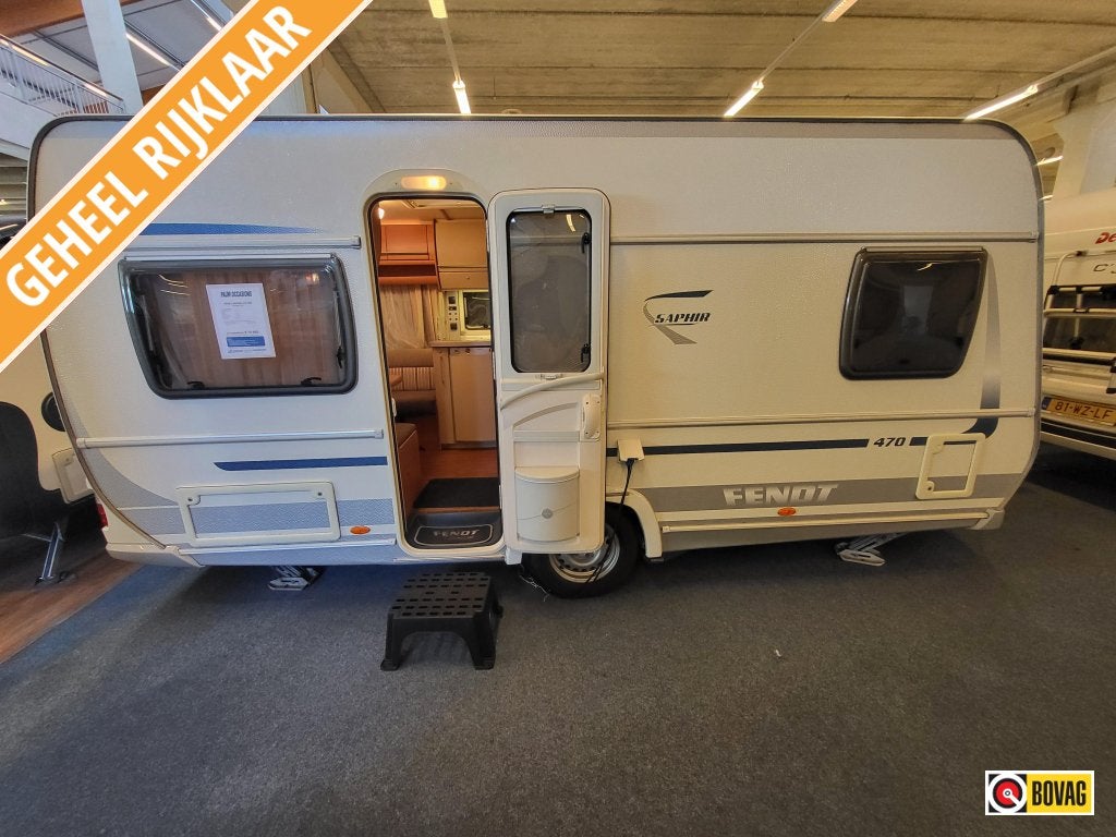Fendt Saphir 470 TFB; zeer netjes, mover, voortent, Caravans en Kamperen, Caravans, Rondzit, Bedrijf, Schokbreker, Overige typen