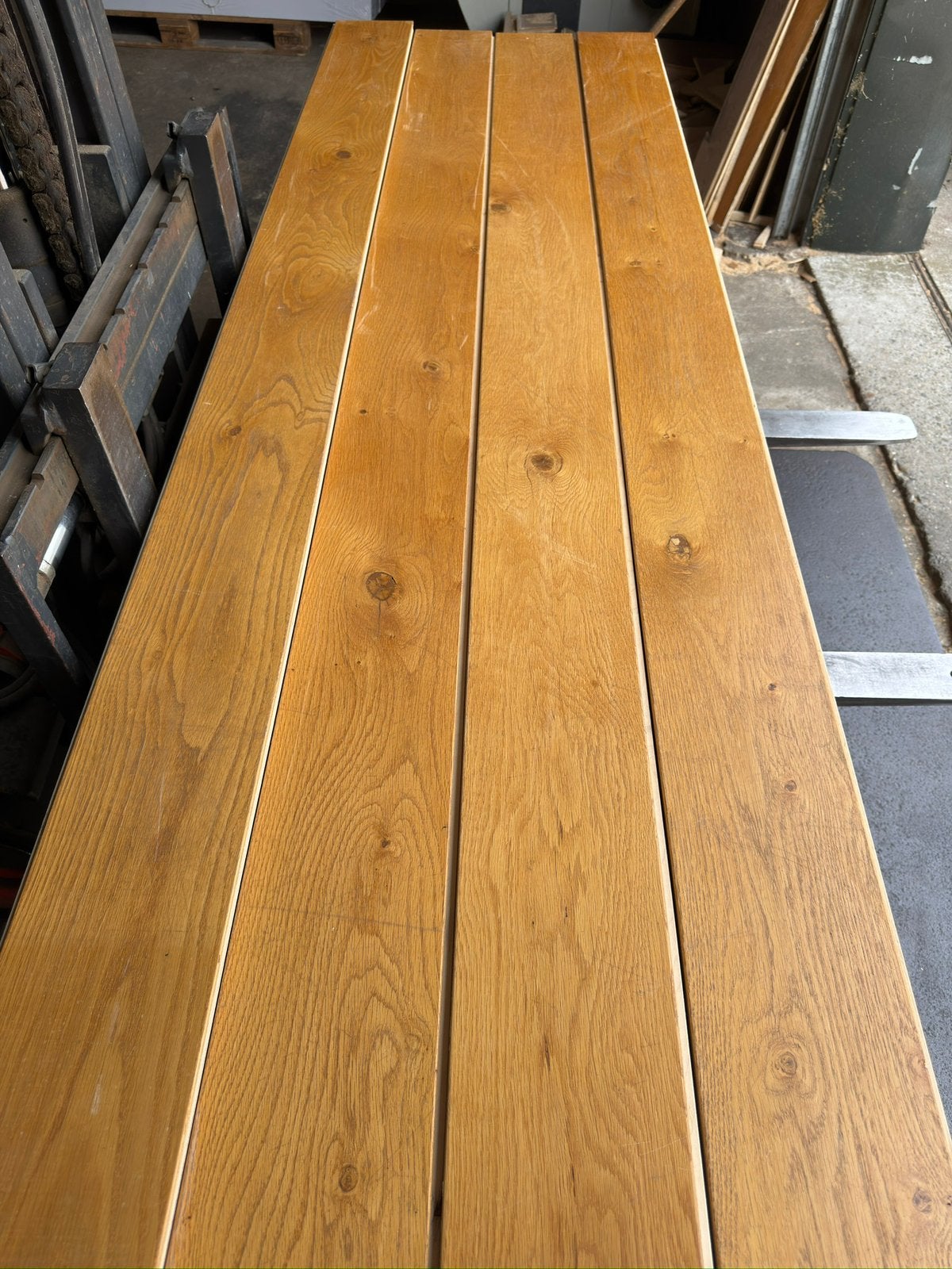 Eiken vloer 27 m2 multivloer 18 cm breed 2 cm dik top 5 mm, Ophalen, Gebruikt, Vloerdelen of -planken, 10 m² of meer
