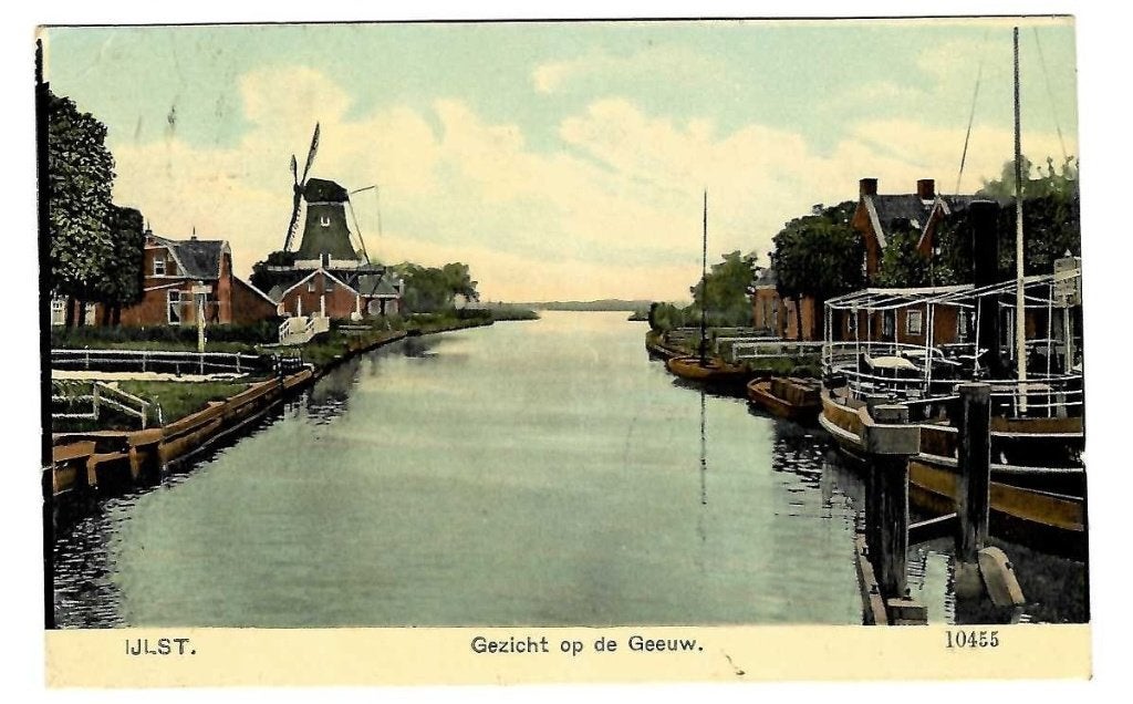 Ijlst - Gezicht op de Geeuw met molen, Verzenden, Voor 1920, Gelopen, Friesland