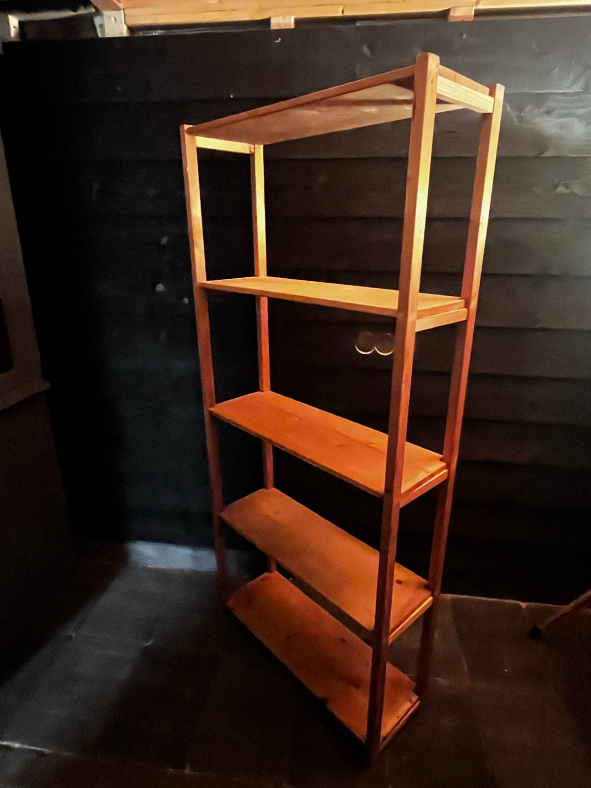 Grenen houten stellingkast met 5 planken, Ophalen, Gebruikt