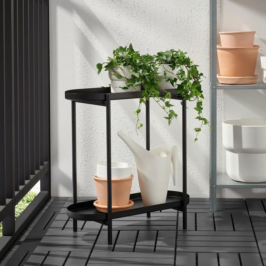 Ikea tafel / rekje (voor bijv. planten), Minder dan 55 cm, Metaal of Aluminium, Zo goed als nieuw, Overige vormen