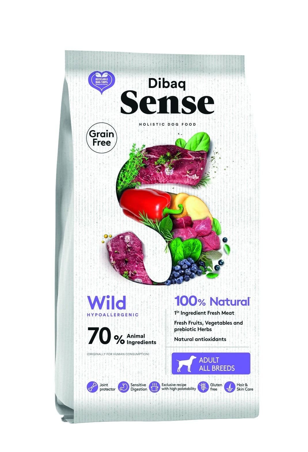 DIBAQ Sense Grain Free Wild hondenvoer 10 kg - Hypoallergeen, Dieren en Toebehoren, Dierenvoeding, Ophalen of Verzenden